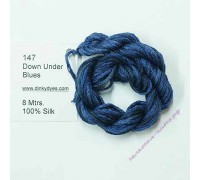 Шёлковое мулине Dinky-Dyes S-147 Down Under Blues